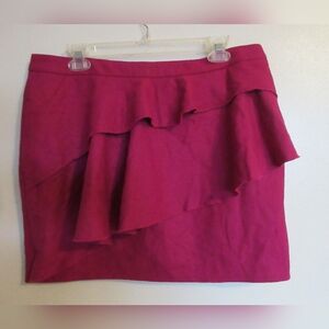 ASOS Premium Tailored Wool Blend Ruffle Front Skirt Women's US 12 (34" Waist)